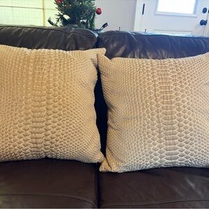 Elegant Textured Tan Home Pillows